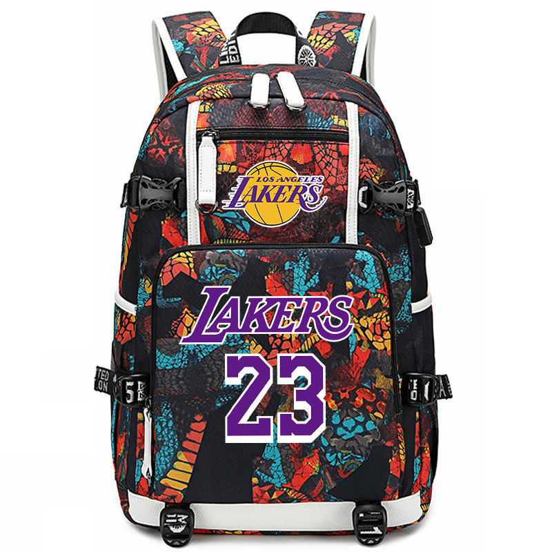 Lakers' James Kobe KOBE backpack, large capacity flying man backpack, men's and women's high school basketball backpack trend Lakers' James Kobe KOBE backpack, large capacity flying man backpack, men's and women's high school basketball backpack trend