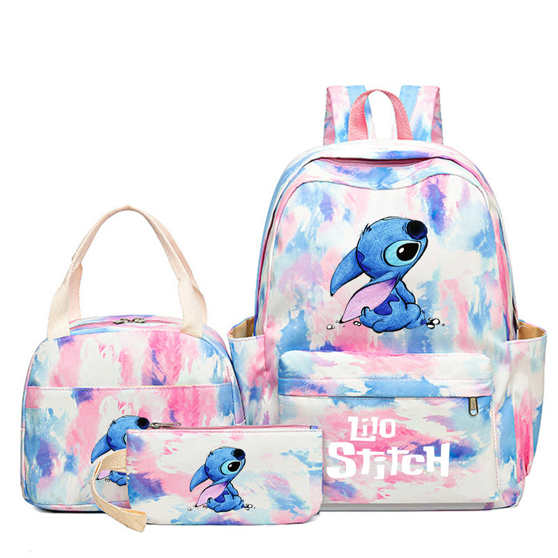 Cross border popular anime peripheral backpack, large capacity backpack for primary and secondary school students, backpack for children's meals, pencil case three piece set Cross border popular anime peripheral backpack, large capacity backpack for primary and secondary school students, backpack for children's meals, pencil case three piece set