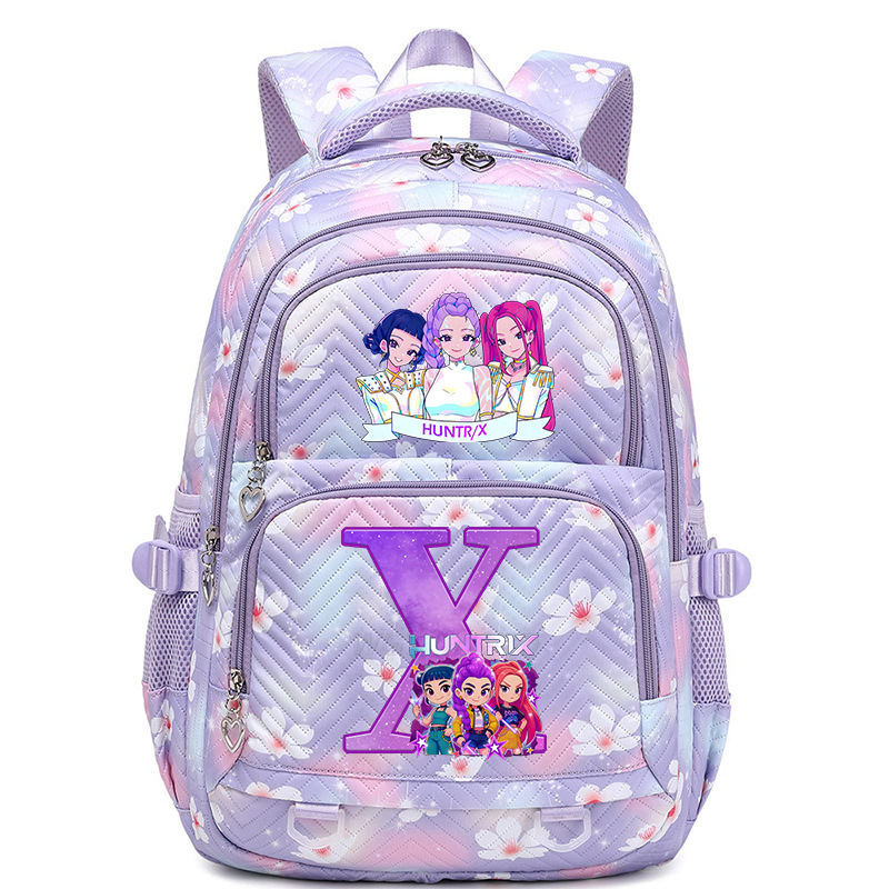 Cross border new witch hunting group letter print Korean version trendy backpack, lightweight and large capacity backpack for primary and secondary school students Cross border new witch hunting group letter print Korean version trendy backpack, lightweight and large capacity backpack for primary and secondary school students