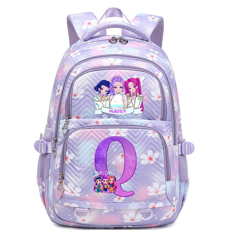 Cross border new witch hunting group letter print Korean version trendy backpack, lightweight and large capacity backpack for primary and secondary school students Cross border new witch hunting group letter print Korean version trendy backpack, lightweight and large capacity backpack for primary and secondary school students