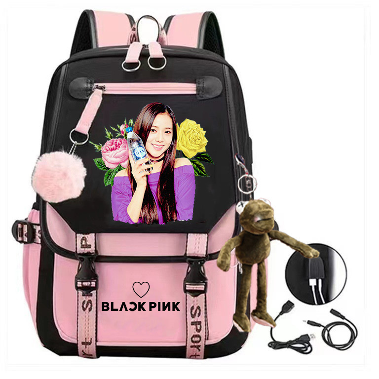 Junior high school student backpack, girls' casual simple backpack, contrasting canvas bag, multi-layer computer bag, men's bag, women's bag Junior high school student backpack, girls' casual simple backpack, contrasting canvas bag, multi-layer computer bag, men's bag, women's bag