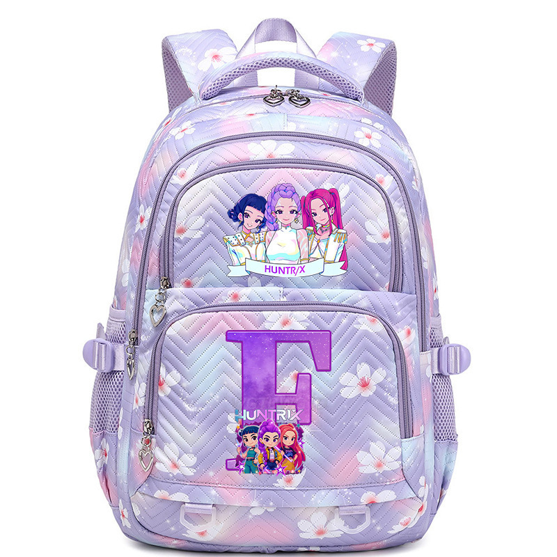Cross border new witch hunting group letter print Korean version trendy backpack, lightweight and large capacity backpack for primary and secondary school students Cross border new witch hunting group letter print Korean version trendy backpack, lightweight and large capacity backpack for primary and secondary school students