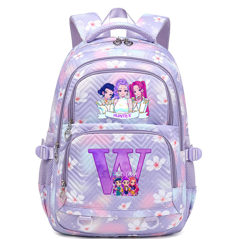 Cross border new witch hunting group letter print Korean version trendy backpack, lightweight and large capacity backpack for primary and secondary school students Cross border new witch hunting group letter print Korean version trendy backpack, lightweight and large capacity backpack for primary and secondary school students