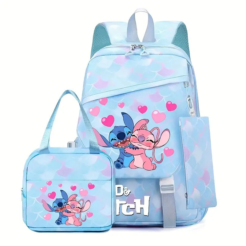 New Stitch Student Backpack for the Start of School Season, Lightweight and Load Reducing, Large Capacity Backpack for Boys and Girls in Grades 1-6 New Stitch Student Backpack for the Start of School Season, Lightweight and Load Reducing, Large Capacity Backpack for Boys and Girls in Grades 1-6
