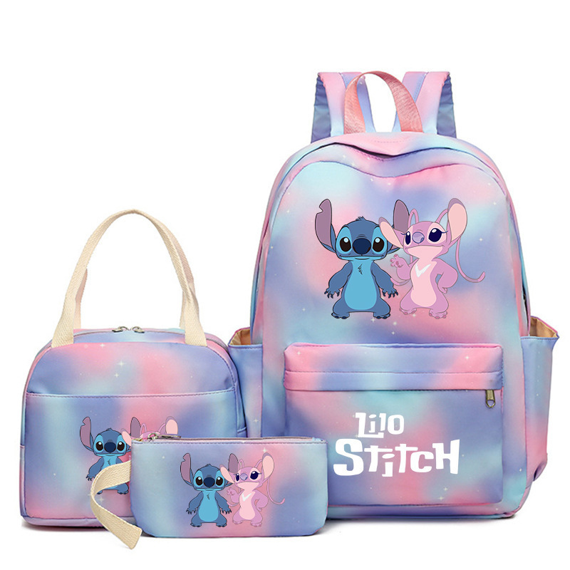Cross border popular anime peripheral backpack, large capacity backpack for primary and secondary school students, backpack for children's meals, pencil case three piece set Cross border popular anime peripheral backpack, large capacity backpack for primary and secondary school students, backpack for children's meals, pencil case three piece set