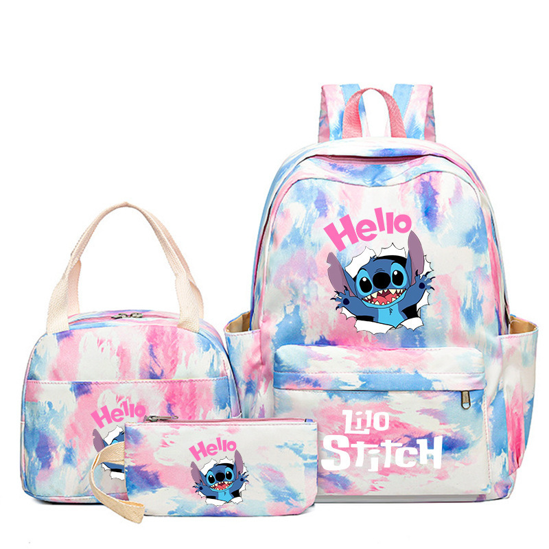 Cross border popular anime peripheral backpack, large capacity backpack for primary and secondary school students, backpack for children's meals, pencil case three piece set Cross border popular anime peripheral backpack, large capacity backpack for primary and secondary school students, backpack for children's meals, pencil case three piece set