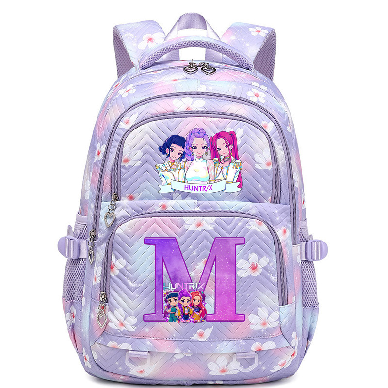 Cross border new witch hunting group letter print Korean version trendy backpack, lightweight and large capacity backpack for primary and secondary school students Cross border new witch hunting group letter print Korean version trendy backpack, lightweight and large capacity backpack for primary and secondary school students
