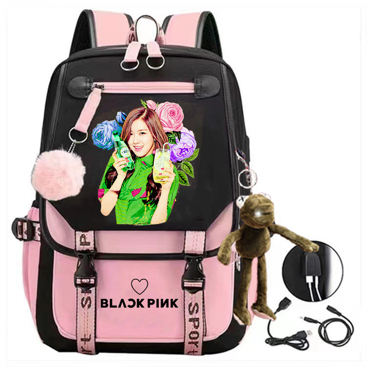 Junior high school student backpack, girls' casual simple backpack, contrasting canvas bag, multi-layer computer bag, men's bag, women's bag Junior high school student backpack, girls' casual simple backpack, contrasting canvas bag, multi-layer computer bag, men's bag, women's bag