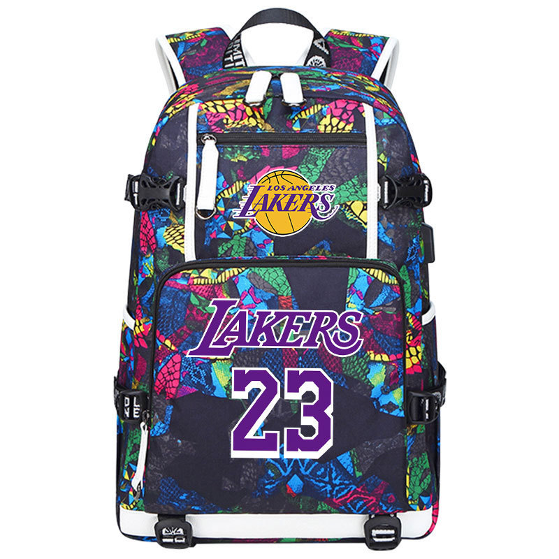 Lakers' James Kobe KOBE backpack, large capacity flying man backpack, men's and women's high school basketball backpack trend Lakers' James Kobe KOBE backpack, large capacity flying man backpack, men's and women's high school basketball backpack trend
