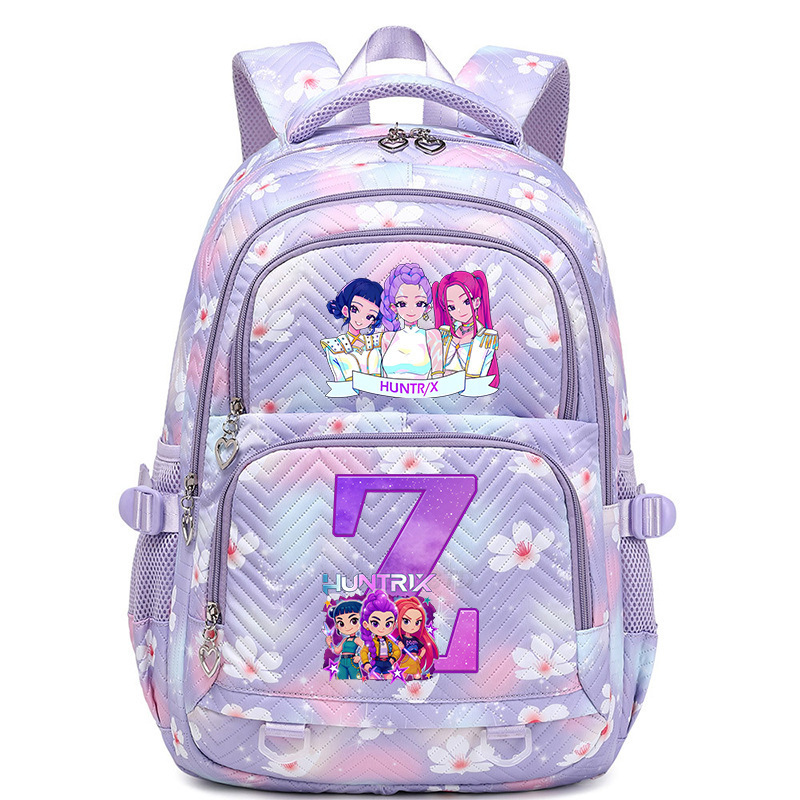 Cross border new witch hunting group letter print Korean version trendy backpack, lightweight and large capacity backpack for primary and secondary school students Cross border new witch hunting group letter print Korean version trendy backpack, lightweight and large capacity backpack for primary and secondary school students