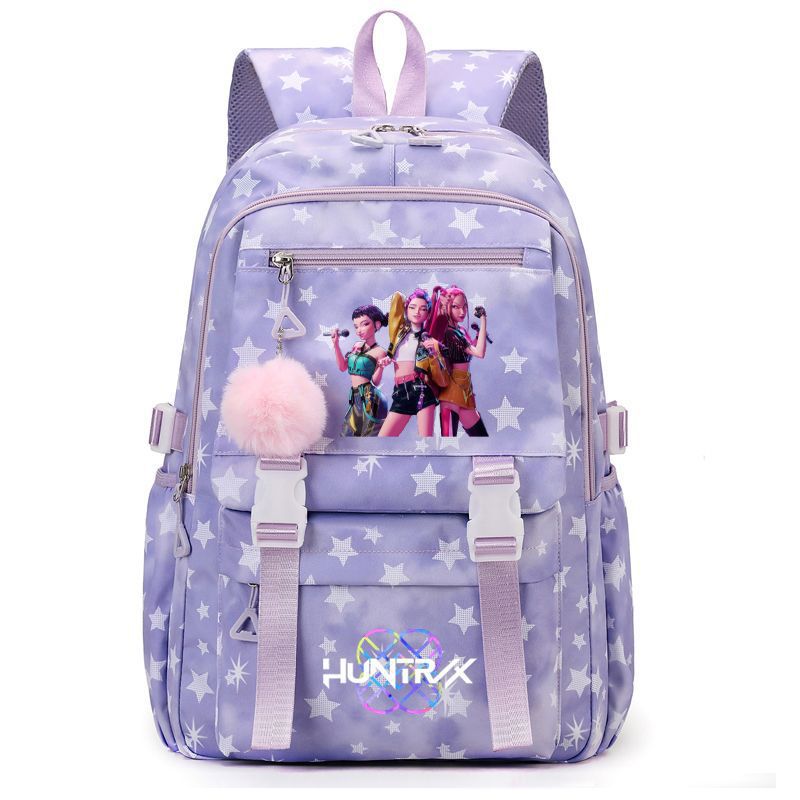 New KPOP Demon Hunters Movie Printed Backpack Student Campus Backpack New KPOP Demon Hunters Movie Printed Backpack Student Campus Backpack