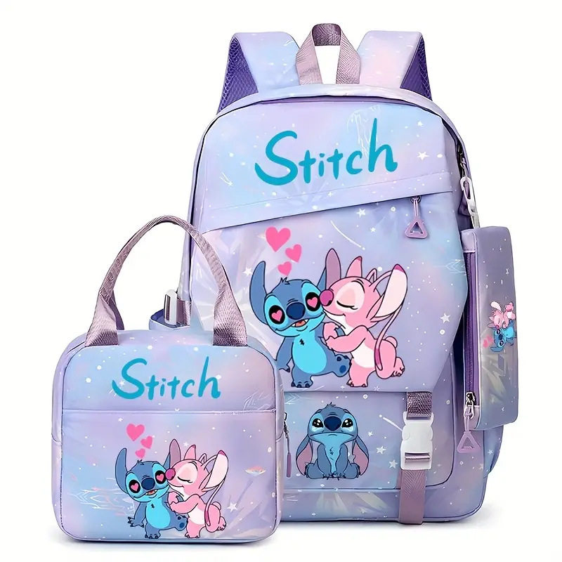 New Stitch Student Backpack for the Start of School Season, Lightweight and Load Reducing, Large Capacity Backpack for Boys and Girls in Grades 1-6 New Stitch Student Backpack for the Start of School Season, Lightweight and Load Reducing, Large Capacity Backpack for Boys and Girls in Grades 1-6