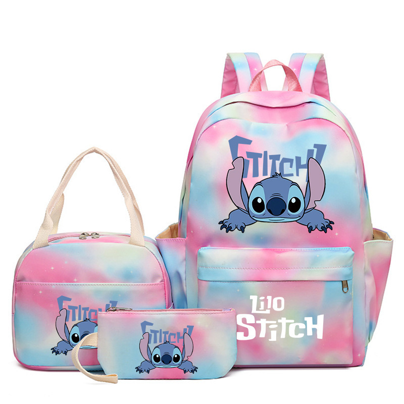 Cross border popular anime peripheral backpack, large capacity backpack for primary and secondary school students, backpack for children's meals, pencil case three piece set Cross border popular anime peripheral backpack, large capacity backpack for primary and secondary school students, backpack for children's meals, pencil case three piece set