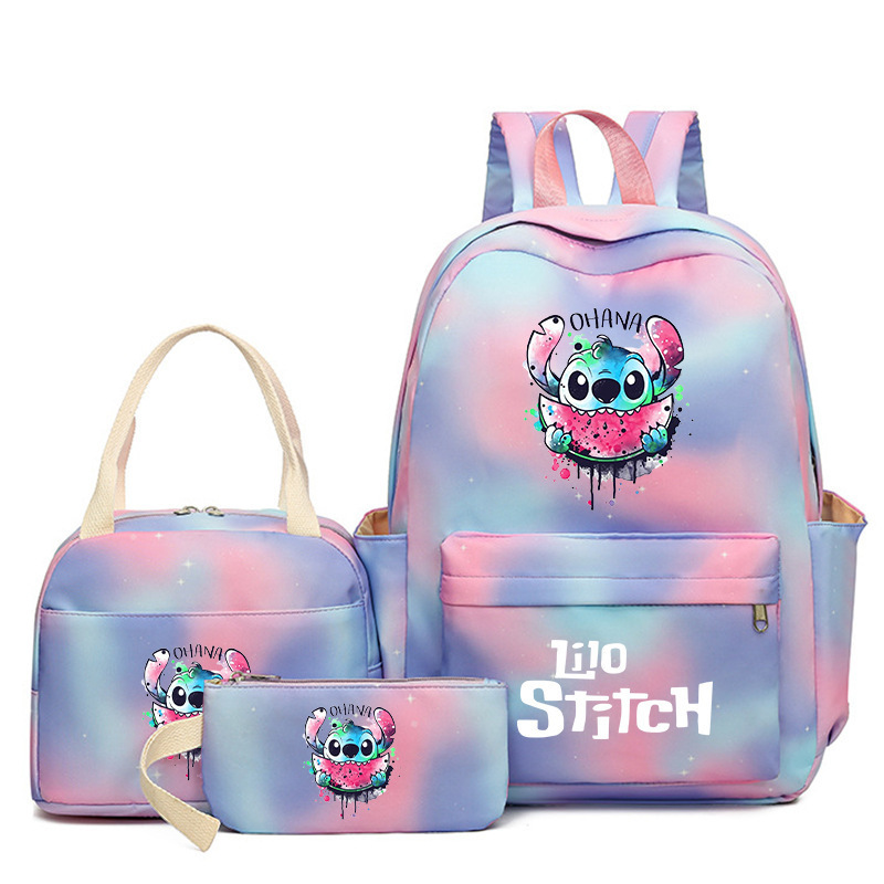 Cross border popular anime peripheral backpack, large capacity backpack for primary and secondary school students, backpack for children's meals, pencil case three piece set Cross border popular anime peripheral backpack, large capacity backpack for primary and secondary school students, backpack for children's meals, pencil case three piece set