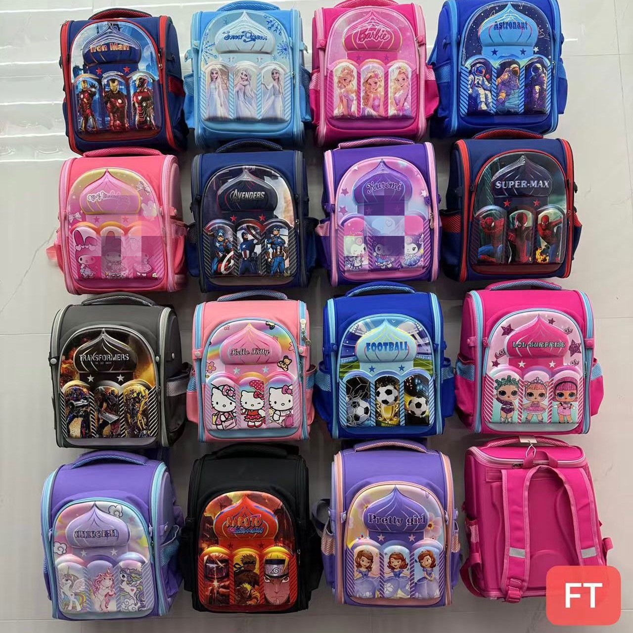 Foreign Trade Student Backpack Large Capacity Primary School Student Backpack 1.2.3.4 Grade Cute Cartoon Backpack Children's Bag