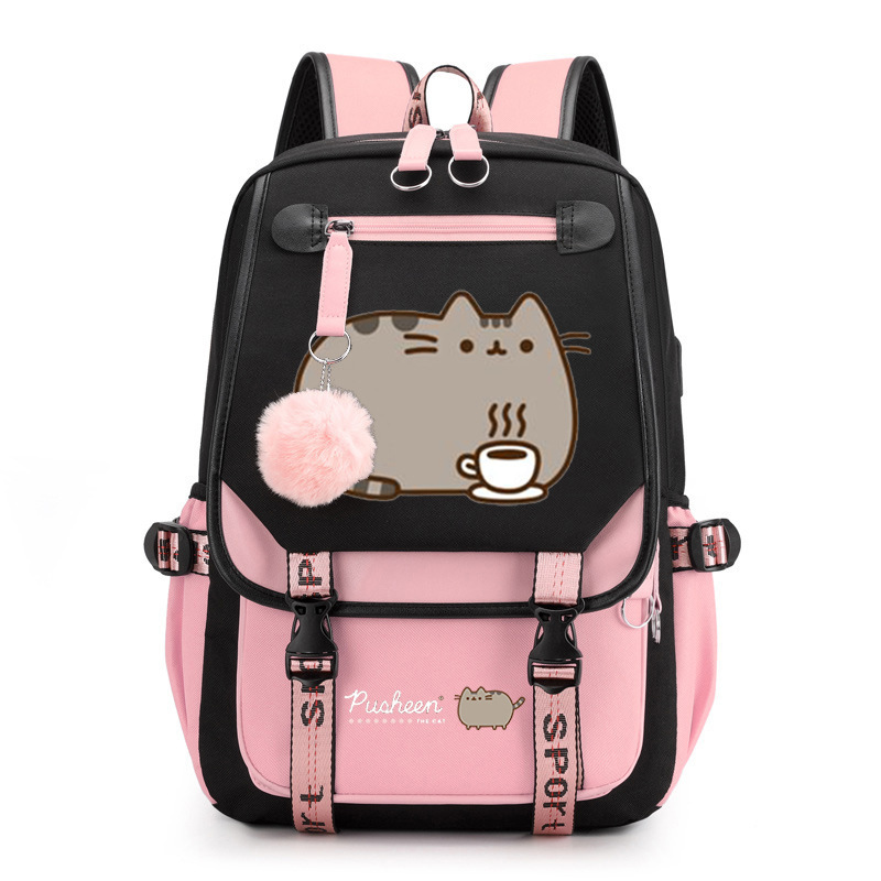 Pusheen Fat Lucky Cat Pattern Large Capacity Backpack Outdoor Travel Bag Computer Bag Student Leisure Backpack Pusheen Fat Lucky Cat Pattern Large Capacity Backpack Outdoor Travel Bag Computer Bag Student Leisure Backpack