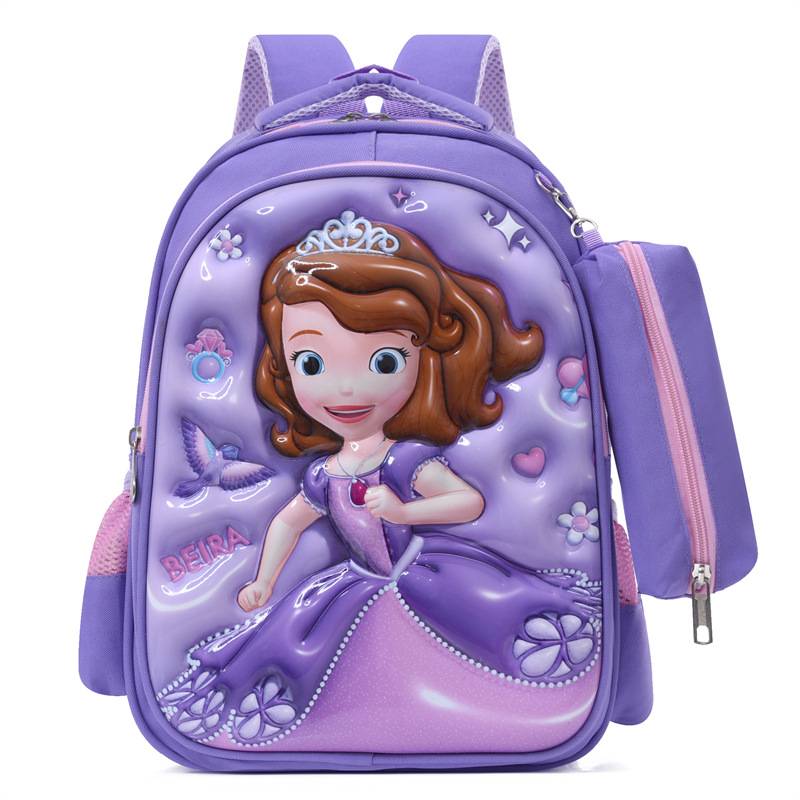 Foreign trade elementary school student backpack two-piece set 3D hard shell backpack for grades 1-3, cartoon bag, cross-border backpack Foreign trade elementary school student backpack two-piece set 3D hard shell backpack for grades 1-3, cartoon bag, cross-border backpack