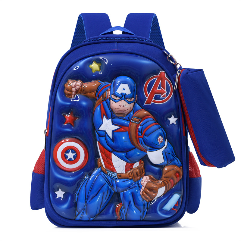 Foreign trade elementary school student backpack two-piece set 3D hard shell backpack for grades 1-3, cartoon bag, cross-border backpack Foreign trade elementary school student backpack two-piece set 3D hard shell backpack for grades 1-3, cartoon bag, cross-border backpack