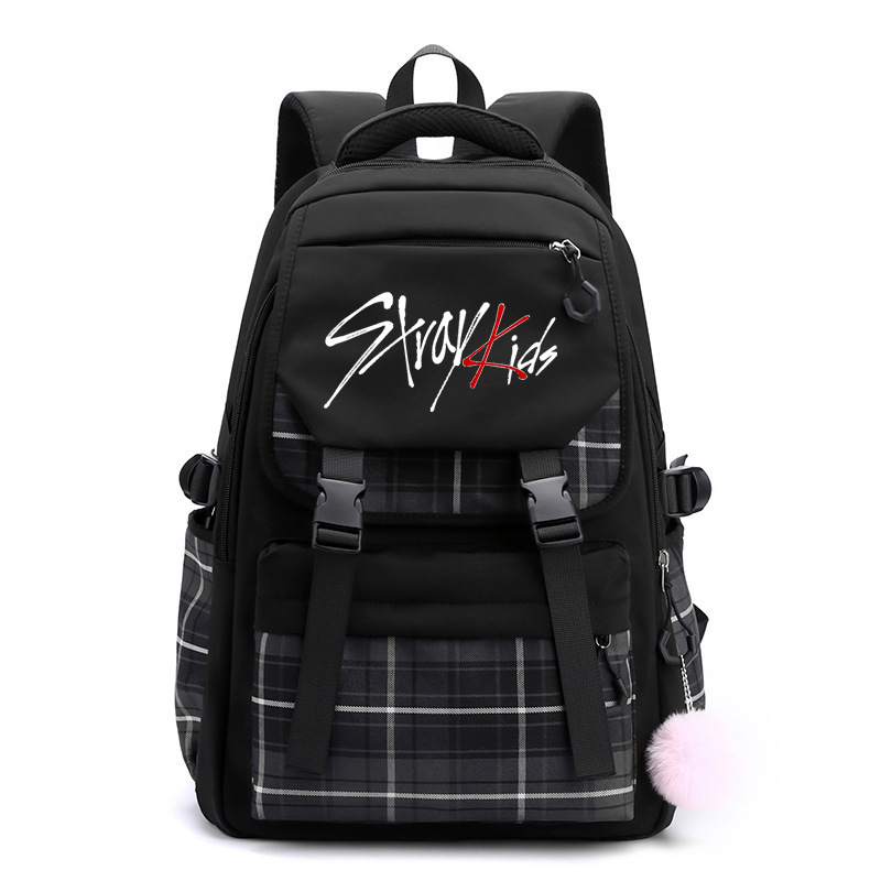 Cross border Stray Kids combination peripheral printed Korean version backpack, college style casual versatile student backpack Cross border Stray Kids combination peripheral printed Korean version backpack, college style casual versatile student backpack
