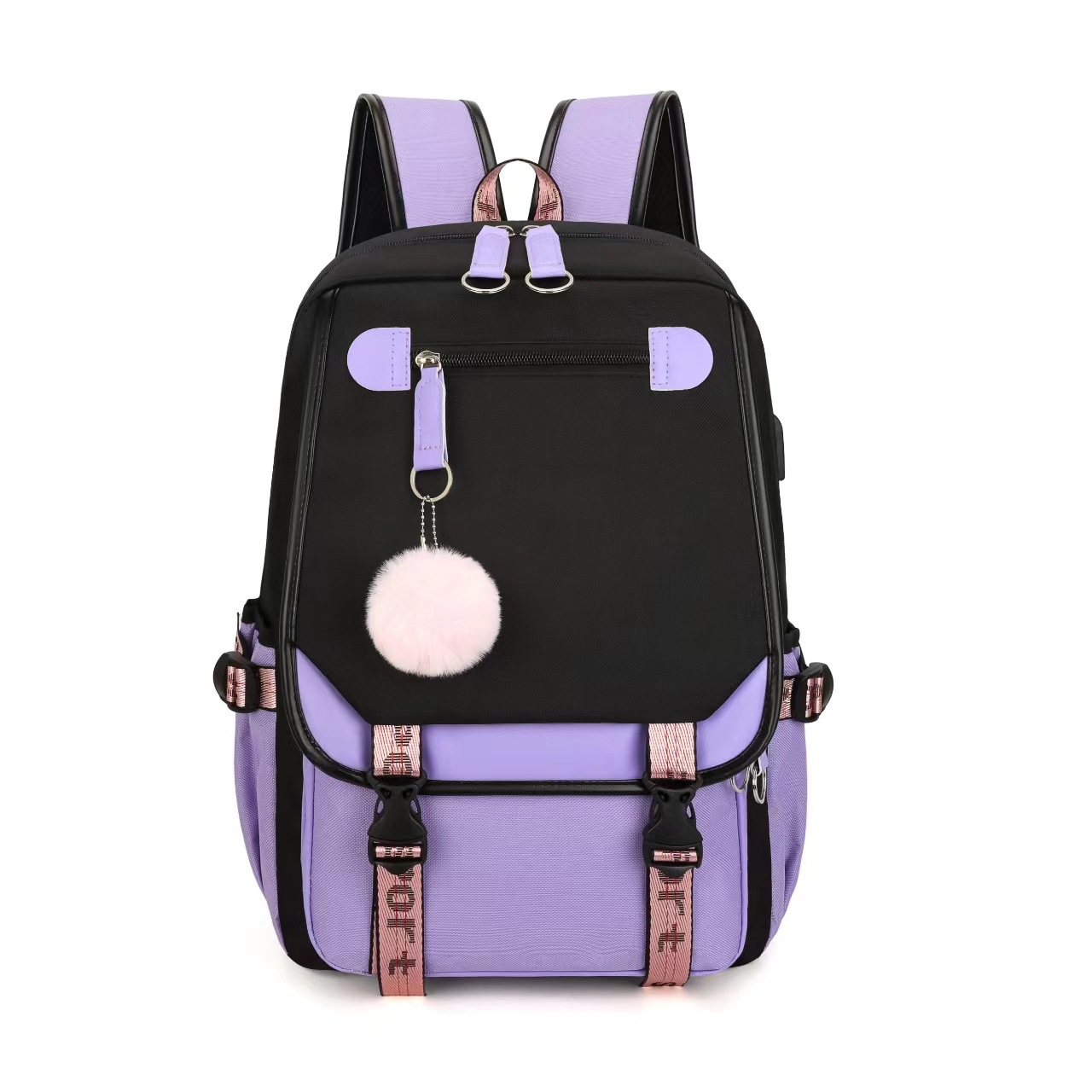 Korean girl group Kim Ji soo, Kim Jenny, Park Choi young printed backpack, backpack, large capacity USB interface, student Korean girl group Kim Ji soo, Kim Jenny, Park Choi young printed backpack, backpack, large capacity USB interface, student