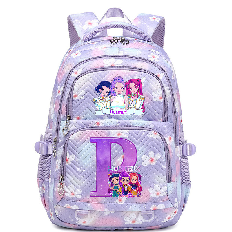 Cross border new witch hunting group letter print Korean version trendy backpack, lightweight and large capacity backpack for primary and secondary school students Cross border new witch hunting group letter print Korean version trendy backpack, lightweight and large capacity backpack for primary and secondary school students