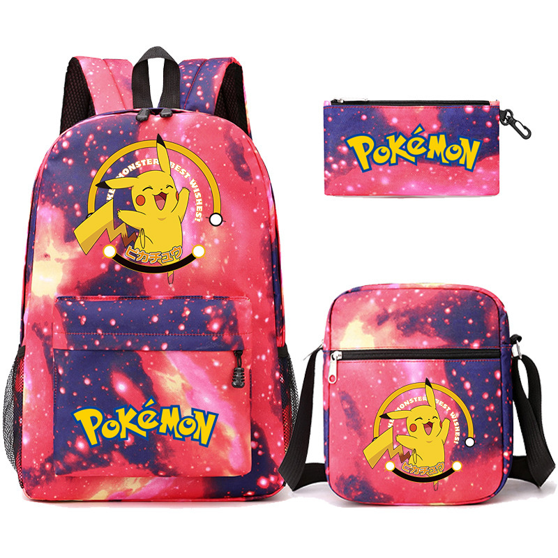 Cross border Amazon backpack, teenage student backpack, three piece set, pencil case, crossbody bag Cross border Amazon backpack, teenage student backpack, three piece set, pencil case, crossbody bag