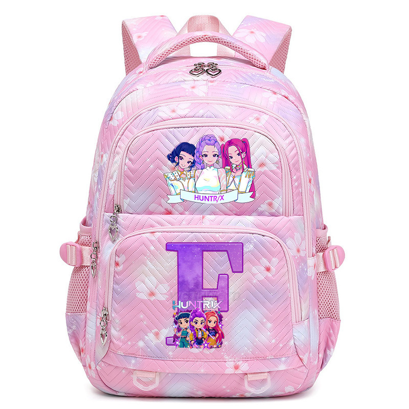 Cross border new witch hunting group letter print Korean version trendy backpack, lightweight and large capacity backpack for primary and secondary school students Cross border new witch hunting group letter print Korean version trendy backpack, lightweight and large capacity backpack for primary and secondary school students