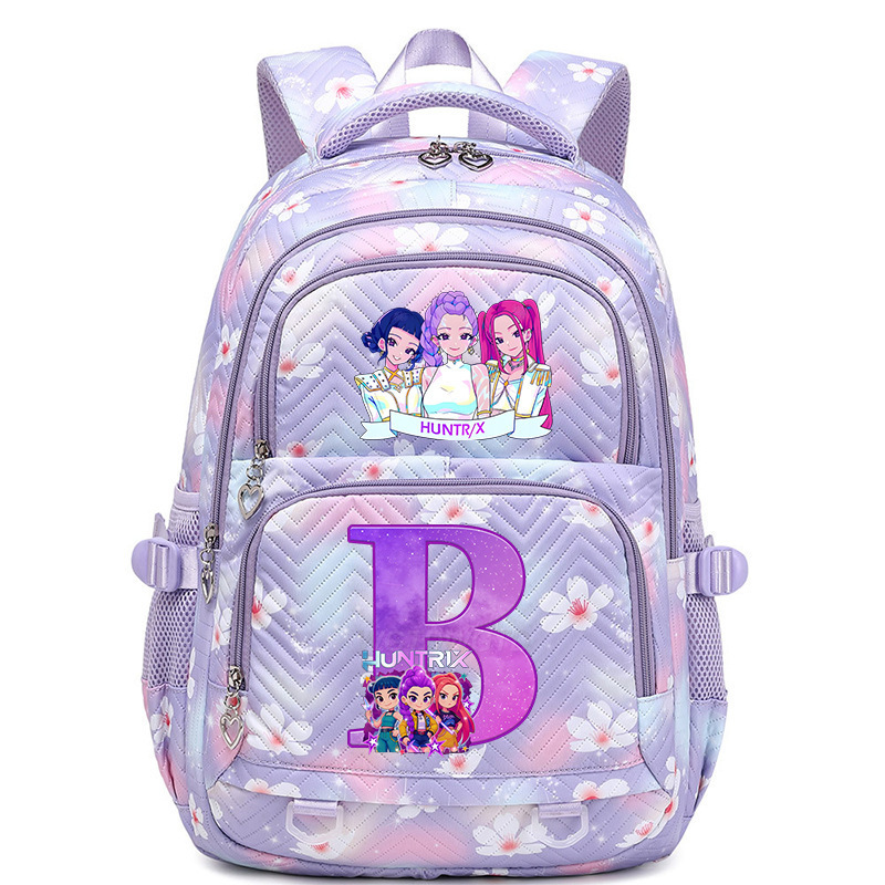 Cross border new witch hunting group letter print Korean version trendy backpack, lightweight and large capacity backpack for primary and secondary school students Cross border new witch hunting group letter print Korean version trendy backpack, lightweight and large capacity backpack for primary and secondary school students