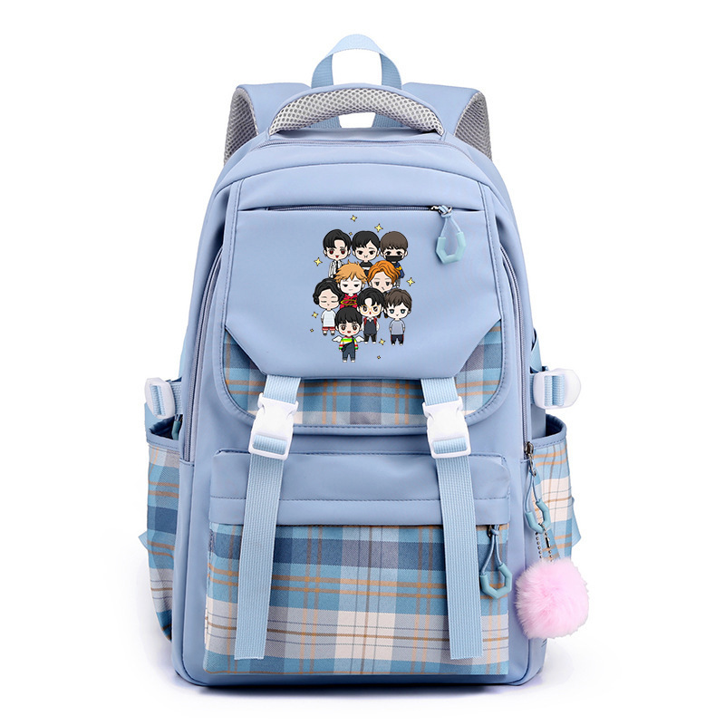 Cross border Stray Kids combination peripheral printed Korean version backpack, college style casual versatile student backpack Cross border Stray Kids combination peripheral printed Korean version backpack, college style casual versatile student backpack