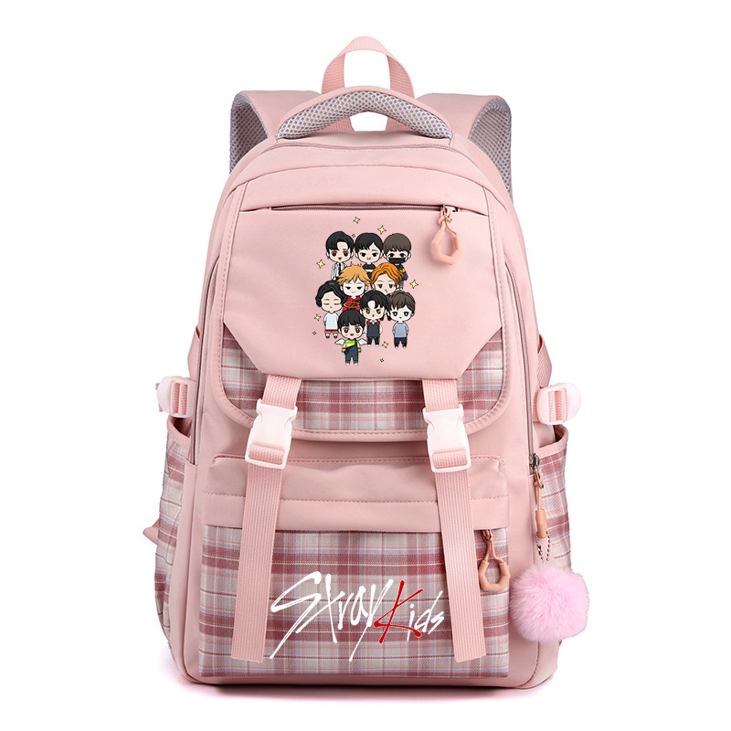 Cross border Stray Kids combination peripheral printed Korean version backpack, college style casual versatile student backpack Cross border Stray Kids combination peripheral printed Korean version backpack, college style casual versatile student backpack