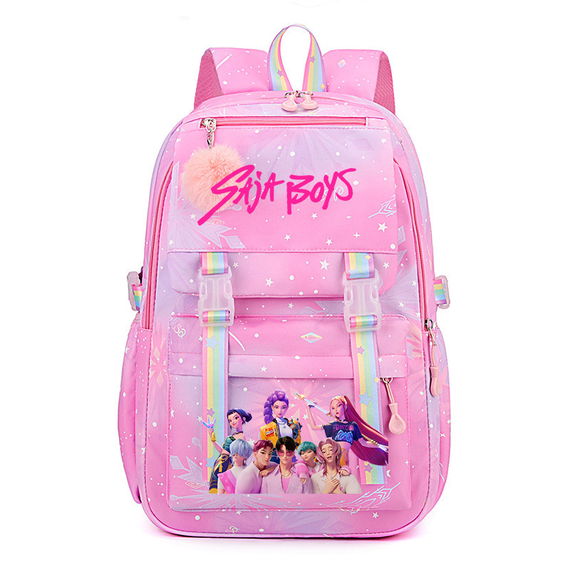 Amazon's new witch hunt printed student backpack cross-border popular cartoon KPop student backpack lightweight Amazon's new witch hunt printed student backpack cross-border popular cartoon KPop student backpack lightweight