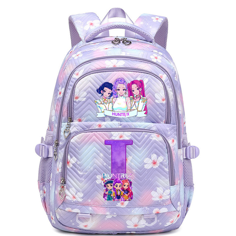 Cross border new witch hunting group letter print Korean version trendy backpack, lightweight and large capacity backpack for primary and secondary school students Cross border new witch hunting group letter print Korean version trendy backpack, lightweight and large capacity backpack for primary and secondary school students