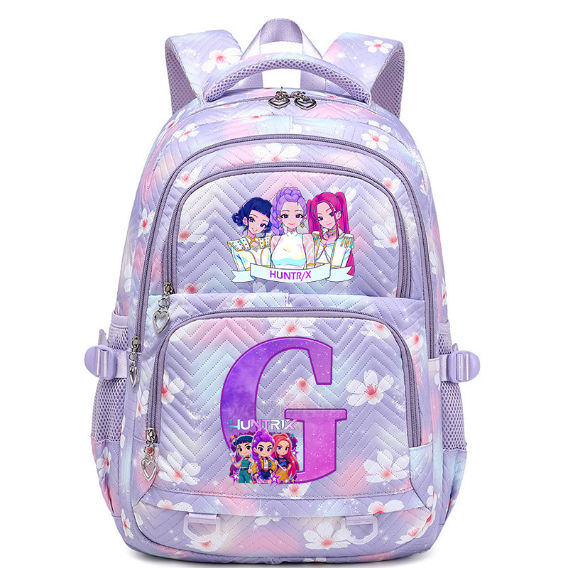 Cross border new witch hunting group letter print Korean version trendy backpack, lightweight and large capacity backpack for primary and secondary school students Cross border new witch hunting group letter print Korean version trendy backpack, lightweight and large capacity backpack for primary and secondary school students