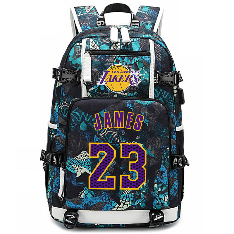 Lakers' James Kobe KOBE backpack, large capacity flying man backpack, men's and women's high school basketball backpack trend Lakers' James Kobe KOBE backpack, large capacity flying man backpack, men's and women's high school basketball backpack trend