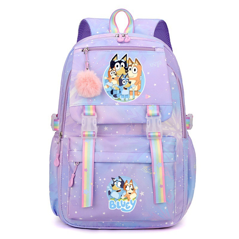 Bluey's new rainbow backpack for elementary and middle school students, large capacity fashionable casual backpack Bluey's new rainbow backpack for elementary and middle school students, large capacity fashionable casual backpack