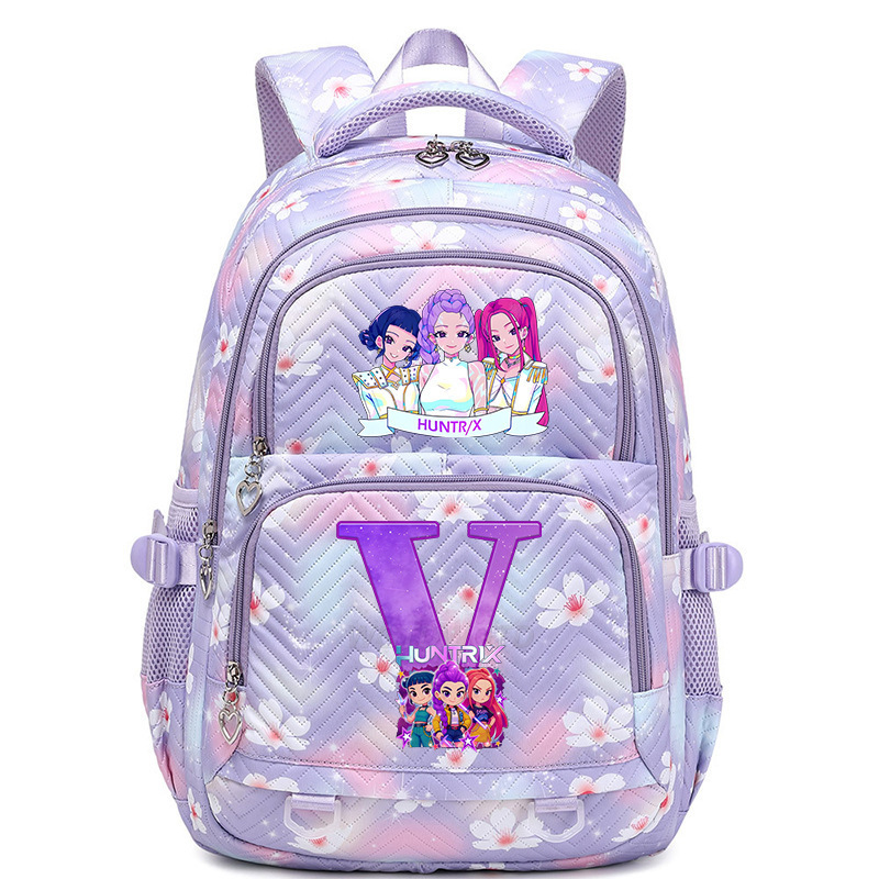 Cross border new witch hunting group letter print Korean version trendy backpack, lightweight and large capacity backpack for primary and secondary school students Cross border new witch hunting group letter print Korean version trendy backpack, lightweight and large capacity backpack for primary and secondary school students
