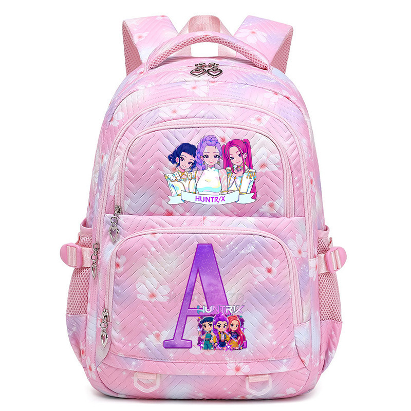 Cross border new witch hunting group letter print Korean version trendy backpack, lightweight and large capacity backpack for primary and secondary school students Cross border new witch hunting group letter print Korean version trendy backpack, lightweight and large capacity backpack for primary and secondary school students