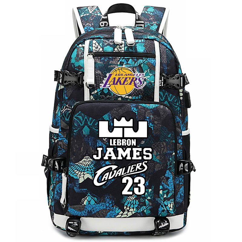 Lakers' James Kobe KOBE backpack, large capacity flying man backpack, men's and women's high school basketball backpack trend Lakers' James Kobe KOBE backpack, large capacity flying man backpack, men's and women's high school basketball backpack trend