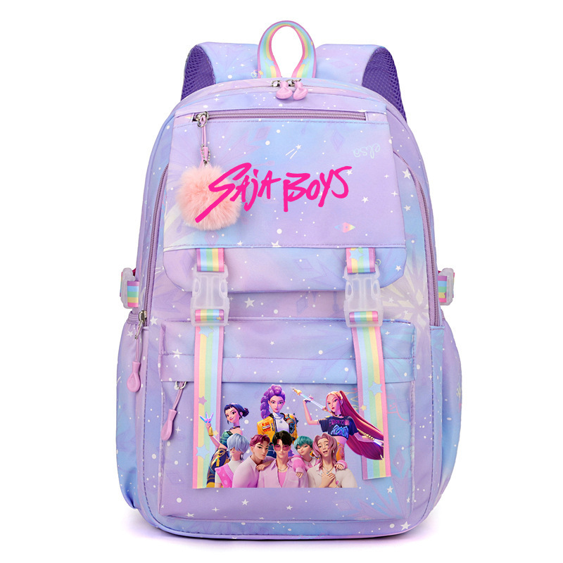 Amazon's new witch hunt printed student backpack cross-border popular cartoon KPop student backpack lightweight Amazon's new witch hunt printed student backpack cross-border popular cartoon KPop student backpack lightweight