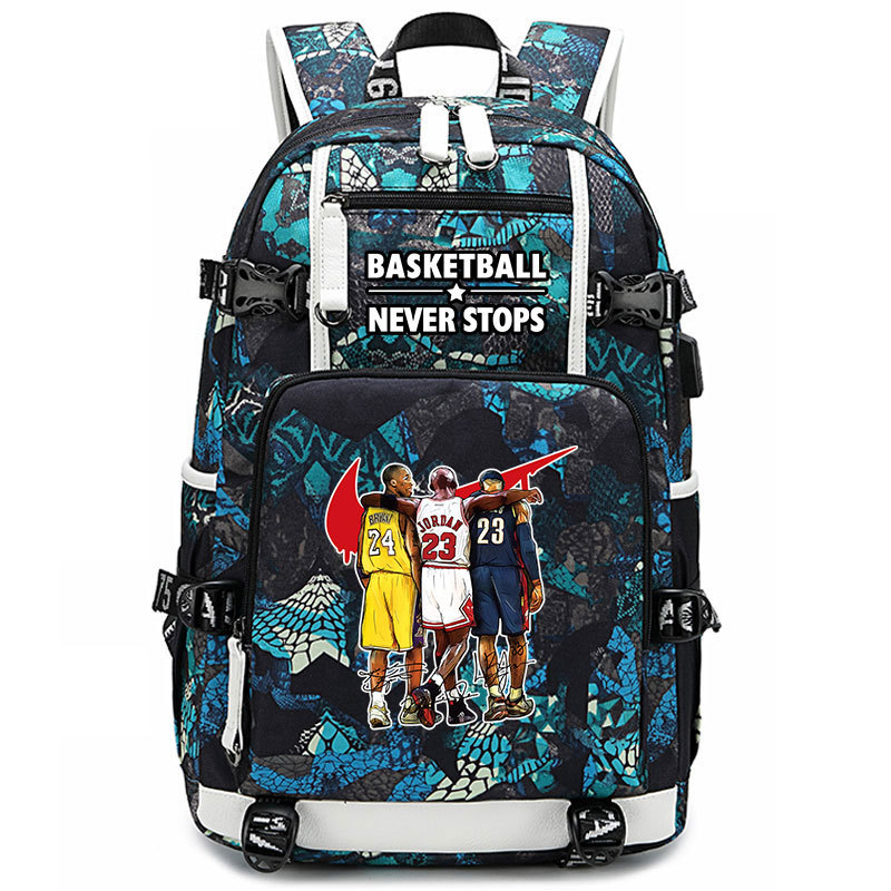 Lakers' James Kobe KOBE backpack, large capacity flying man backpack, men's and women's high school basketball backpack trend Lakers' James Kobe KOBE backpack, large capacity flying man backpack, men's and women's high school basketball backpack trend