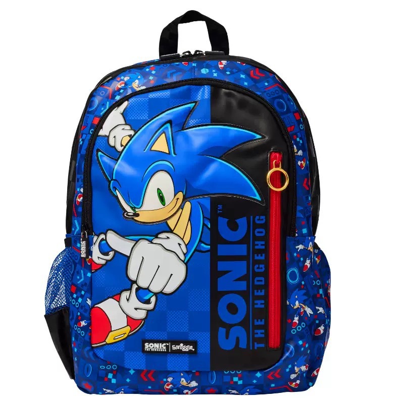Australian Smiggle children's backpack Sonic large cartoon backpack backpack for men and women with large capacity Australian Smiggle children's backpack Sonic large cartoon backpack backpack for men and women with large capacity