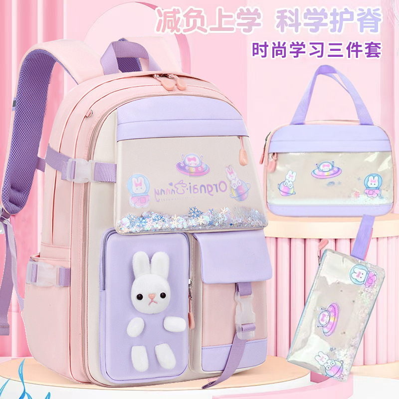 Backpack for elementary school students, girls with large capacity, children with spine protection, girls from grade 3 to grade 6, new grade 5, lightweight, boys