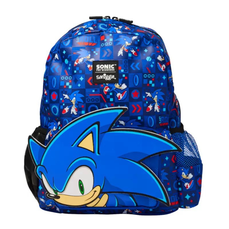 Australian Smiggle children's backpack Sonic large cartoon backpack backpack for men and women with large capacity Australian Smiggle children's backpack Sonic large cartoon backpack backpack for men and women with large capacity