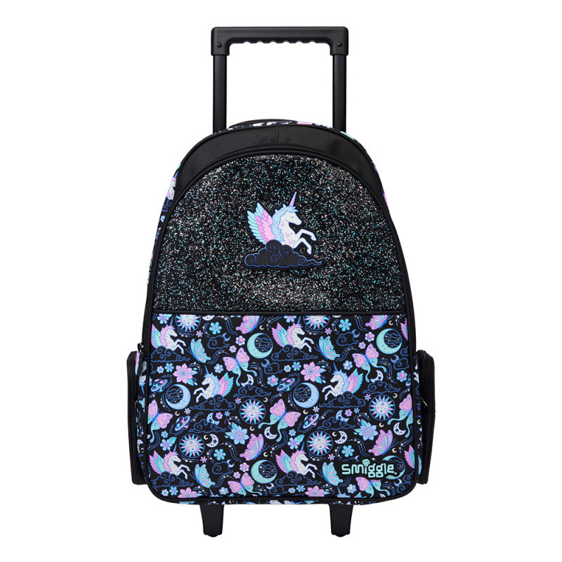 Australian smilgle backpack for elementary school students, black Pegasus cartoon children's backpack, backpack, meal bag, pencil case Australian smilgle backpack for elementary school students, black Pegasus cartoon children's backpack, backpack, meal bag, pencil case