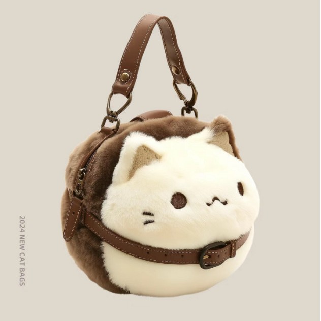 Cute Cat Plush Bag with High Beauty 2024 New Internet Celebrity Cartoon Plush Doll Crossbody Bag Women's Bag Handbag Cute Cat Plush Bag with High Beauty 2024 New Internet Celebrity Cartoon Plush Doll Crossbody Bag Women's Bag Handbag