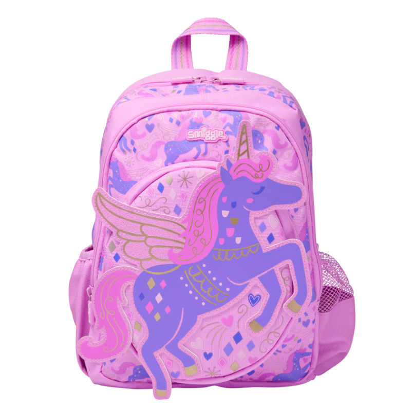 Australian Smiggle backpack cartoon galloping horse unicorn elementary school backpack wallet pull box meal bag Australian Smiggle backpack cartoon galloping horse unicorn elementary school backpack wallet pull box meal bag