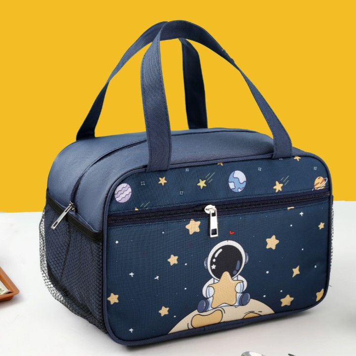 New Cartoon Kuromi Little White Dog Insulated Bag for Primary School Students with Large Capacity Side Pocket Handheld Lunch Box Bag Bento Bag New Cartoon Kuromi Little White Dog Insulated Bag for Primary School Students with Large Capacity Side Pocket Handheld Lunch Box Bag Bento Bag