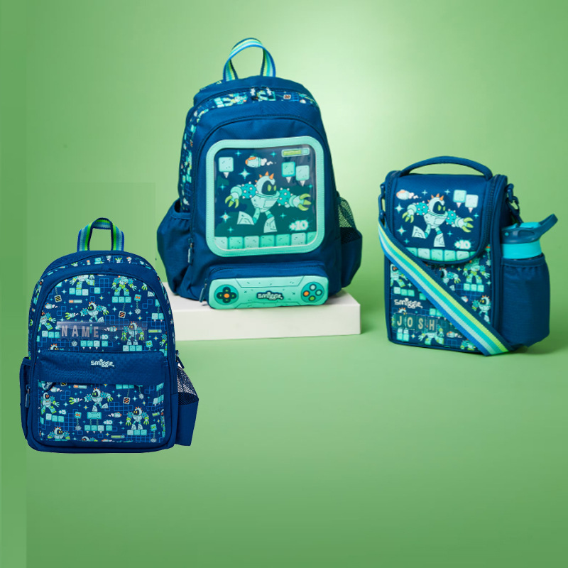 Australian Smiggle Medium Backpack Primary School Student Cardable Backpack Lower Grade Children's Backpack Ultra Light Bag