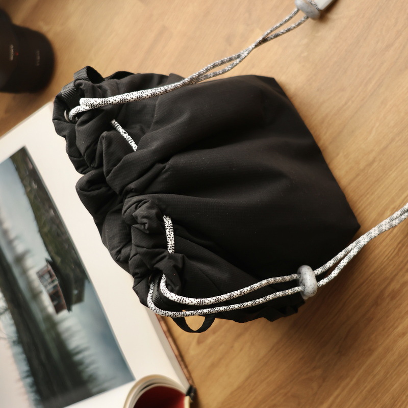 Micro single camera backpack with drawstring storage bag, foldable strap inner bag, Sony Fujifilm Leica universal camera bag Micro single camera backpack with drawstring storage bag, foldable strap inner bag, Sony Fujifilm Leica universal camera bag