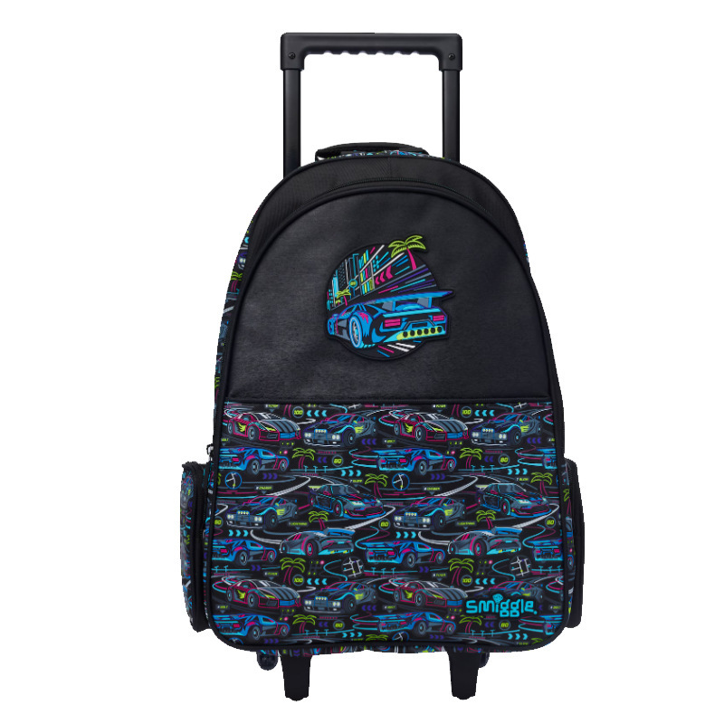Australian Smiggle large capacity backpack with backpack and drawbar for cartoon students, large travel and leisure backpack Australian Smiggle large capacity backpack with backpack and drawbar for cartoon students, large travel and leisure backpack